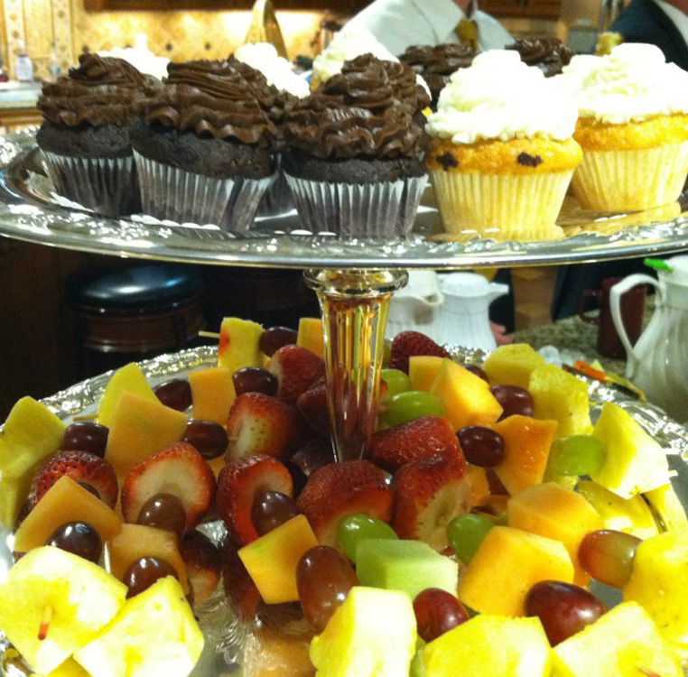Cupcakes and Fruit Kebabs
